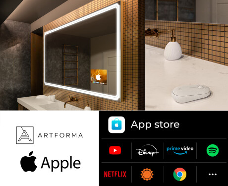 Огледало за баня LED SMART L136 Apple #2