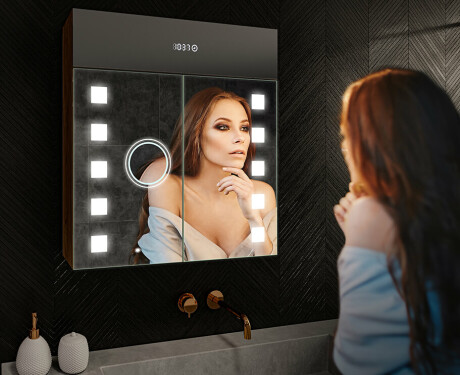 Огледален Шкаф За Баня С LED Осветление - L03 Emily 66,5 x 72cm #9
